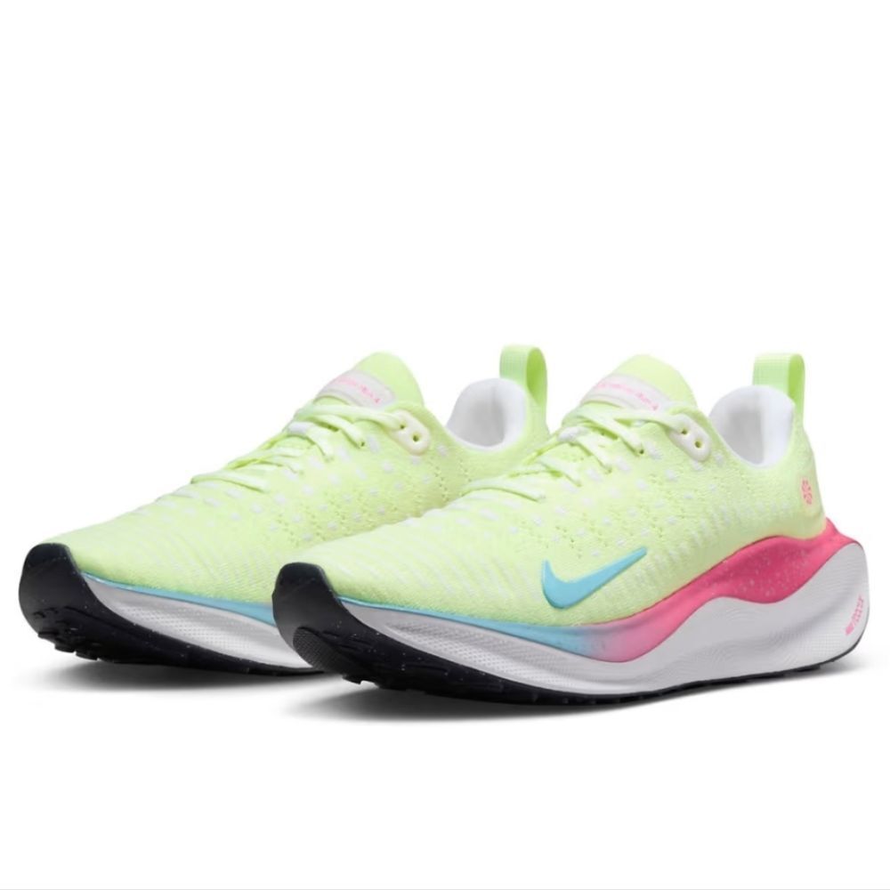Nike Women's Neon Yellow Blue Pink Gradient Running Shoes